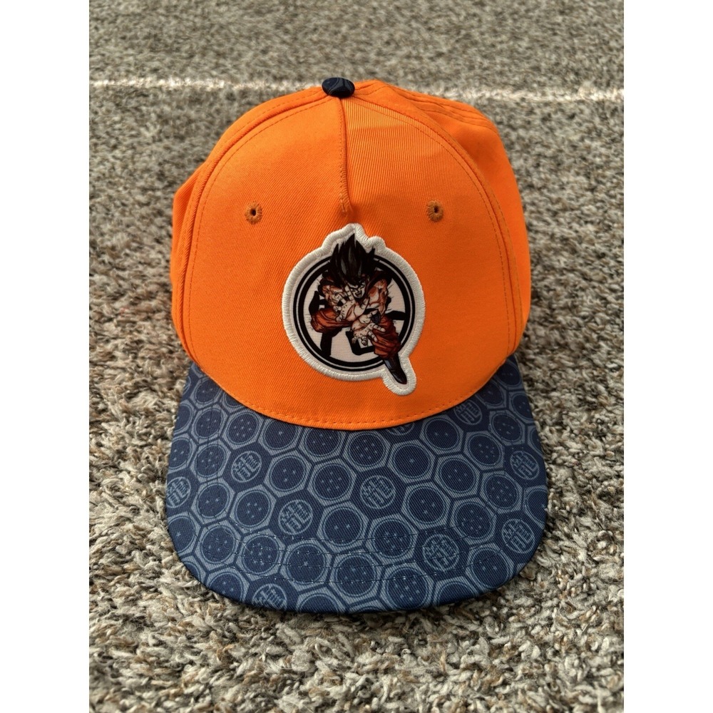 Dragon Ball Z Bird Studio Toei SnapBack Hat Blue Orange OSFM Goku Kamehameha‎